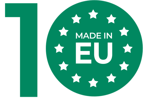 Proudly made in the EU, the result of over 10 years of experience